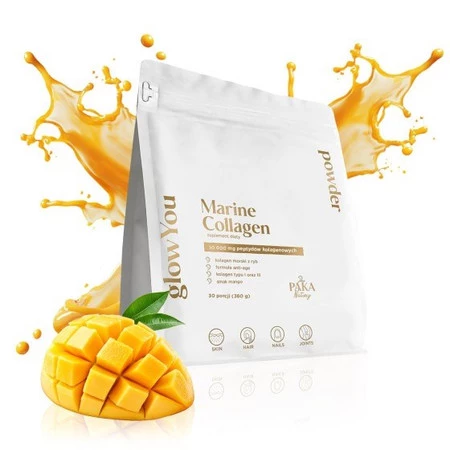 Paka Natury Kolagen morski glow You 10 000 mg 360g x  30 porcji smak mango
