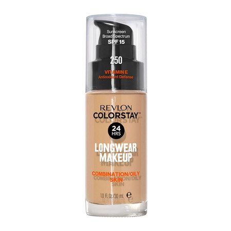 ColorStay podkład z pompką do cery mieszanej i tłustej z kompleksem SoftFlex 250 Fresh Beige 30ml