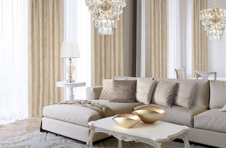 ZASŁONA DEKORACYJNA PIERRE CARDIN MARGO 140 X 250 CM BEŻOWY