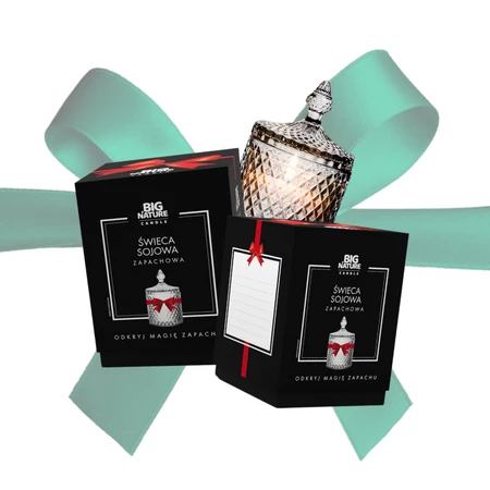 BIG NATURE Świeca sojowa ZAPACH ŚWIĄT 485g PREZENTOWAOWA