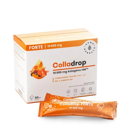Aura Herbals - Colladrop Forte kolagen morski 10000 mg - 30 sasz.