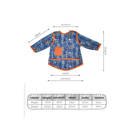 Close, Śliniak ubranko dla dzieci, Leniwiec, STAGE 4