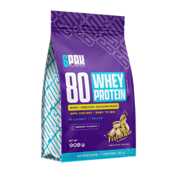 6PAK 80 WHEY PROTEIN odżywka białkowa WPC 908 g smak pistacja