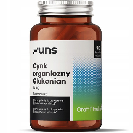 UNS Cynk organiczny Glukonian 90 kaps. vege