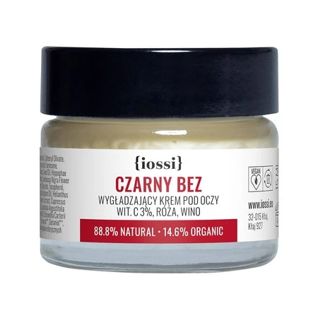 Iossi − Czarny bez, wygładzający krem pod oczy − 15 ml