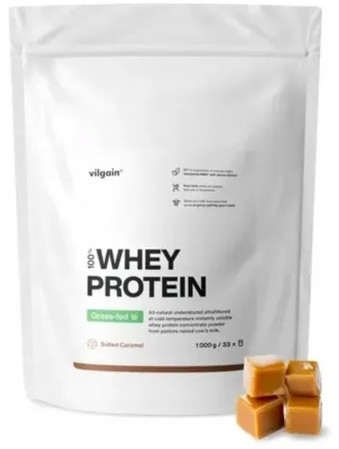 Vilgain Grass-Fed Whey Protein odżywka białkowa 1000 g smak słony karmel