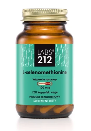 Labs212 L-Selenomethionine Selenium SeLECT® aktywna forma selenu wspierająca tarczycę i odporność 120 kaps. wege