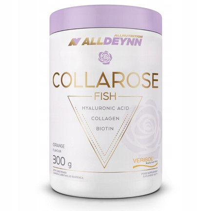 ALLNUTRITION Alldeynn Collarose Fish Kolagen Peptydy + Witamina C + Biotyna 300g smak pomarańcza