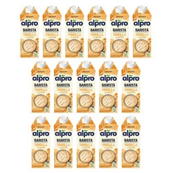 Zestaw 16x Alpro Napój Owsiano-Sojowy Barista Wanilia  750ml