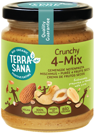 TERRASANA KREM ORZECHOWY CRUNCHY MIX (4 ORZECHY) BIO 250 g