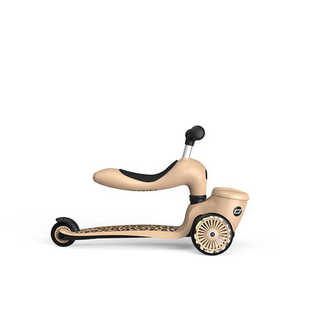 SCOOTANDRIDE Highwaykick 1 Lifestyle 2w1 Jeździk i hulajnoga z zamykanym schowkiem 1-5 lat Leopard