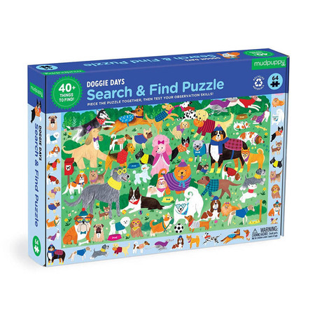 Mudpuppy Puzzle obserwacyjne Park dla psów 64 elementy 4+