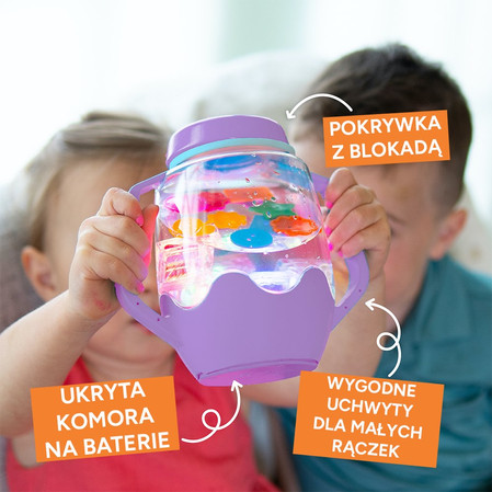 Glo Pals, Słoik sensoryczny do napełnienia wodą, kolor błękitny