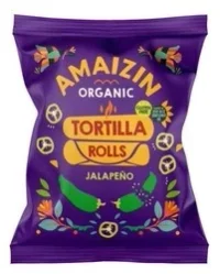 CHIPSY TORTILLA KUKURYDZIANE O SMAKU JALAPENO BEZGLUTENOWE BIO 100 g - AMAIZIN KRÓTKA DATA 2026-07-08