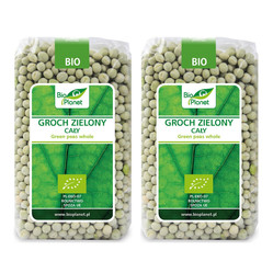 Zestaw: 2x BIO PLANET GROCH ZIELONY CAŁY BIO 500 g