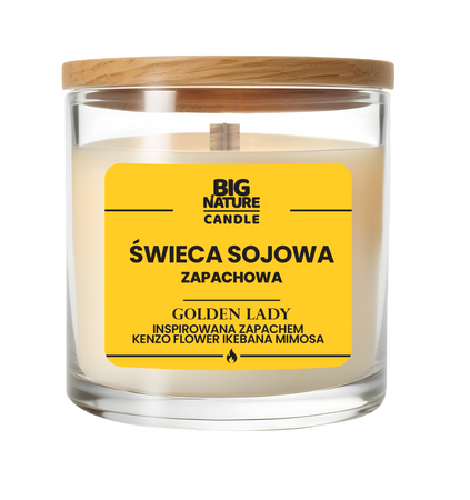 Big Nature Świeca sojowa o zap. GOLDEN Lady -zap. Insp. KENZO Flower 225g