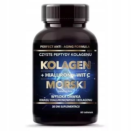 Intenson Kolagen morski + Hialuron + Witamina C suplement diety 60 tabl.