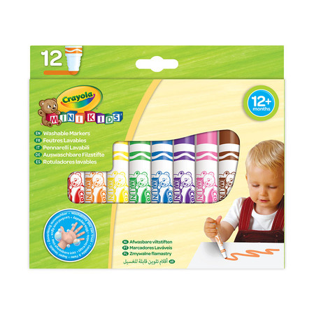 Flamastry zmywalne 12kol. Mini Kids 8325 Crayola
