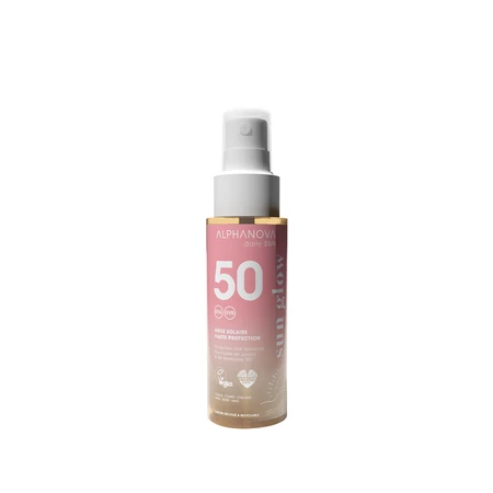 Alphanova, Daily Sun - Sun Glow, olejek do opalania SPF50, wersja podróżna, 50 ml