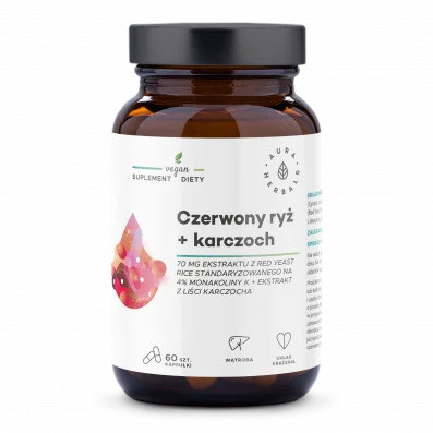 AURA HERBALS CZERWONY RYŻ + KARCZOCH 60 KAPS