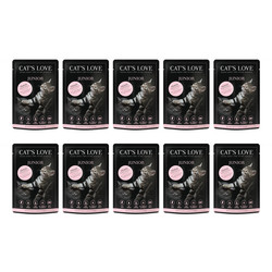 Zestaw 10x CAT'S LOVE Junior chicken - kurczak w naturalnej galaretce (85g)