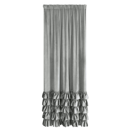 ZASŁONA GOTOWA CARLI NA TAŚMIE 140 X 270 CM SREBRNY