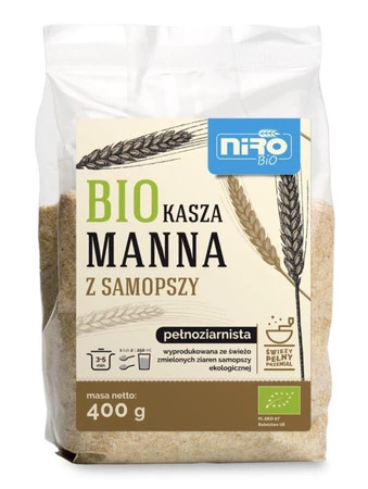 Niro − Kasza manna z samopszy BIO − 400 g