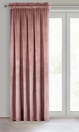 ZASŁONA GOTOWA MELANIE NA TAŚMIE 140 X 270 CM CIEMNORÓŻOWY