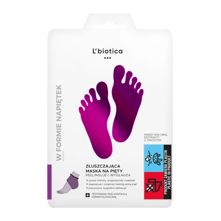 L'biotica Maska złuszczająca na pięty 1 para