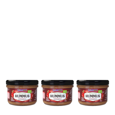 Zestaw: 3x HUMMUS POMIDOROWY BIO 185 g - NATURAVENA
