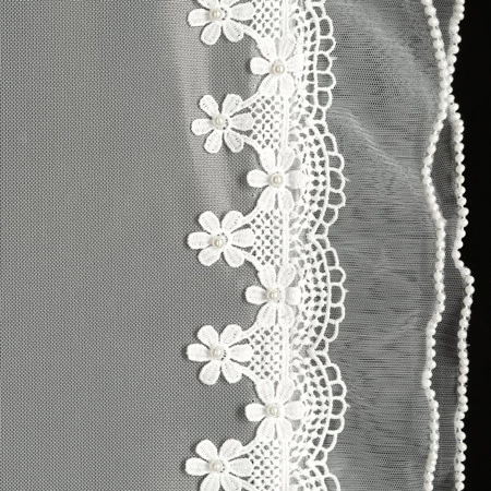 FIRANA GOTOWA LARISA NA TAŚMIE 140 X 270 CM BIAŁY