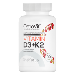 OstroVit Witamina D3 2000 IU + K2 kompleks witamin 90 tabl.