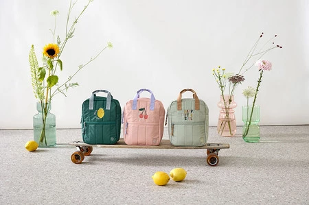 Lassig Plecak mini kwadratowy dla przedszkolaka Little Gang Lemon dark green