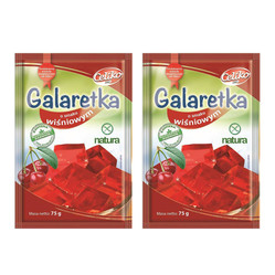 Zestaw: 2x Galaretka o smaku wiśniowym bezglutenowa 75 g