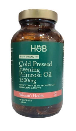 Holland & Barrett High Strength Cold Pressed Evening Primrose Oil 1500 mg Olej z wiesiołka 60 kaps