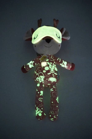 LILLIPUTIENS Przytulanka do spania z elementami fluorescencyjnymi Sarenka Stella 6m+