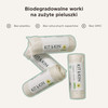 Kit & Kin, Biodegradowalne i bezzapachowe worki na zużyte pieluszki, 60 szt.
