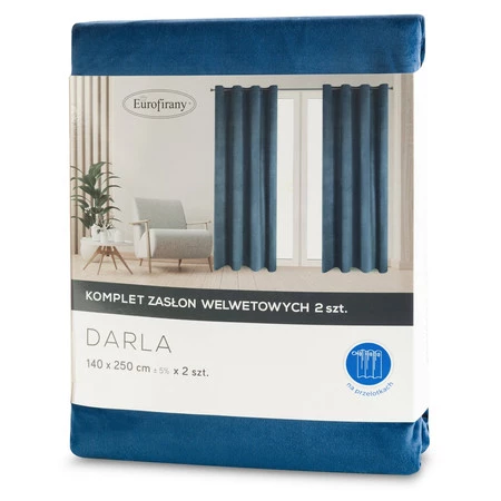 ZASŁONA GOTOWA DARLA 140 X 250 CM GRANATOWY