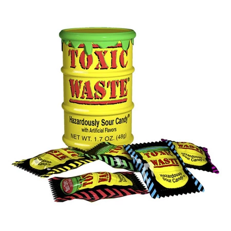 Toxic Waste Yellow Drum Kwaśne cukierki o smakach owocowych 42 g