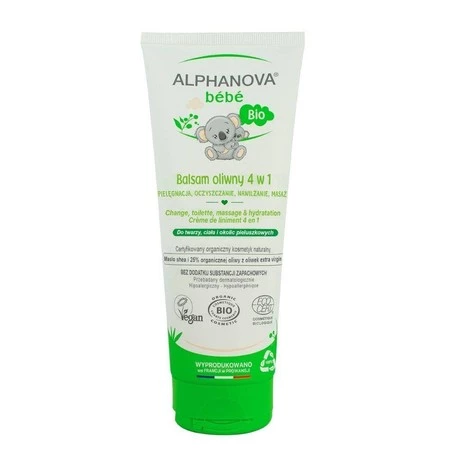 Alphanova Bebe, BIO Liniment, Krem Nawilżająco-oczyszczający 4w1, 200ml