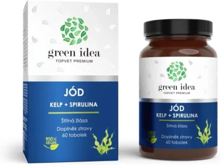 Green Idea JOD kelp + spirulina na wsparcie odporności 60 kaps.