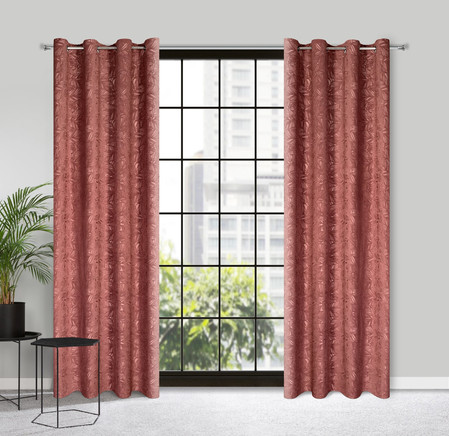 ZASŁONA GOTOWA OCTAVIA 140 X 250 CM CIEMNORÓŻOWY