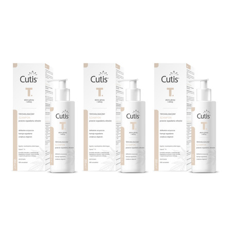 Zestaw: 3x Cutis T.-Trychologiczny Szampon przeciw wypadaniu włosów 200 ml