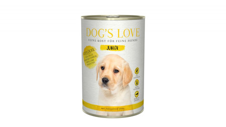 DOG'S LOVE Junior Geflügel - drób z cukinią i jabłkami dla szczeniąt (400g)