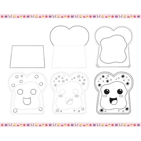 Janod Zestaw kreatywny Rysowanie krok po kroku Modele kawaii 20 rysunków 7+