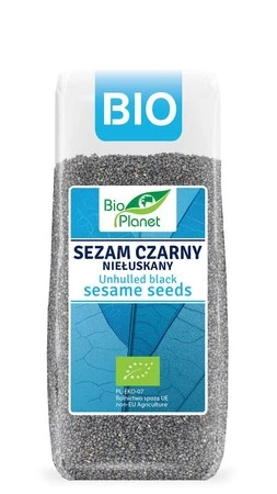 SEZAM CZARNY NIEŁUSKANY BIO 200 g - BIO PLANET