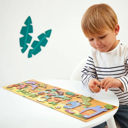 Janod Magnetyczna układanka Dinozaury Magneti'stories 3+