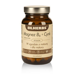 SOLHERBS Magnez B6 + Cynk 60 kaps.