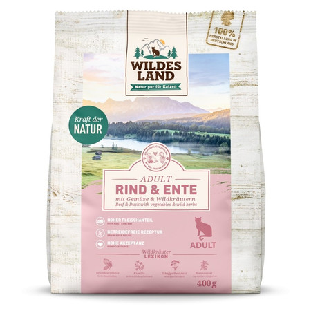 WILDES LAND CAT Rind Ente - wołowina i kaczka z warzywami i ziołami (400g)