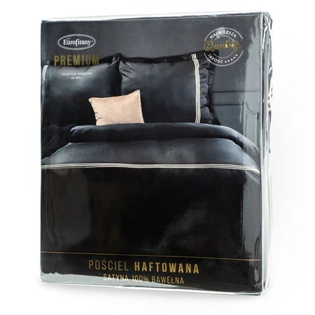 Komplet pościeli Haft4, 160 x 200 cm, Czarny